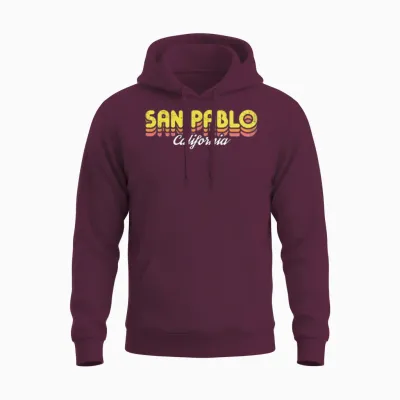 Retro San Pablo California Unisex Hoodie - Maroon