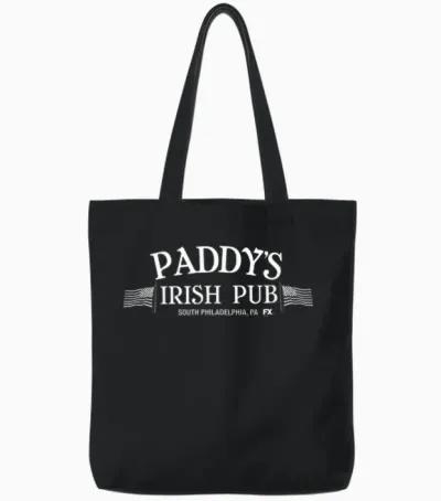 It's Always Sunny in Philadelphia Paddy's Irish Pub Funny Tv Tote Bags - Black
