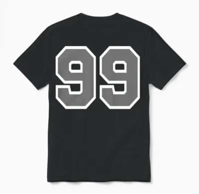 Number 99 Unisex T-Shirt - Black