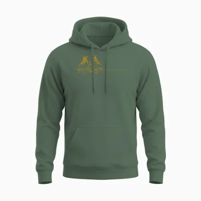 Retro Roller Skating Unisex Hoodie - Military Green
