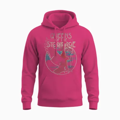 Queens of Stone Age Eagle Unisex Hoodie - Heliconia