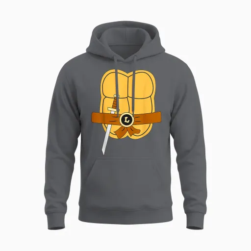 Mademark X Teenage Mutant Ninja Turtles - Leonardo Easy Halloween Costume Unisex Hoodie in Charcoal