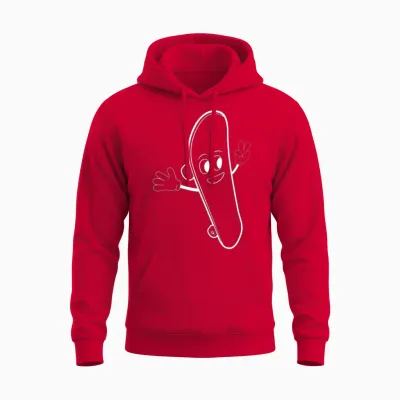 Funny Skateboard Funny Skateboarding Unisex Hoodie - Red