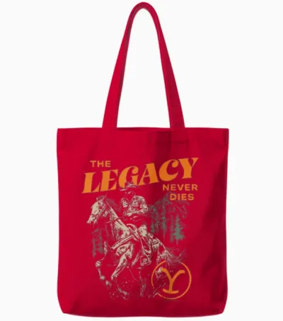 Offizielle Yellowstone Tv-Show the Legacy Never Dies Tote Bags - Red