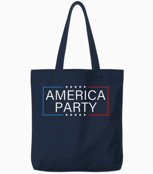 America Party 2025 New Political Party Tote Bags in Navy