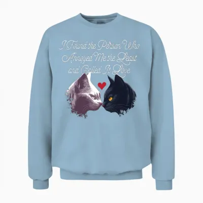 I Found the Person Who Annoyed Me Funny Valentines Unisex Sweatshirt - Light Blue