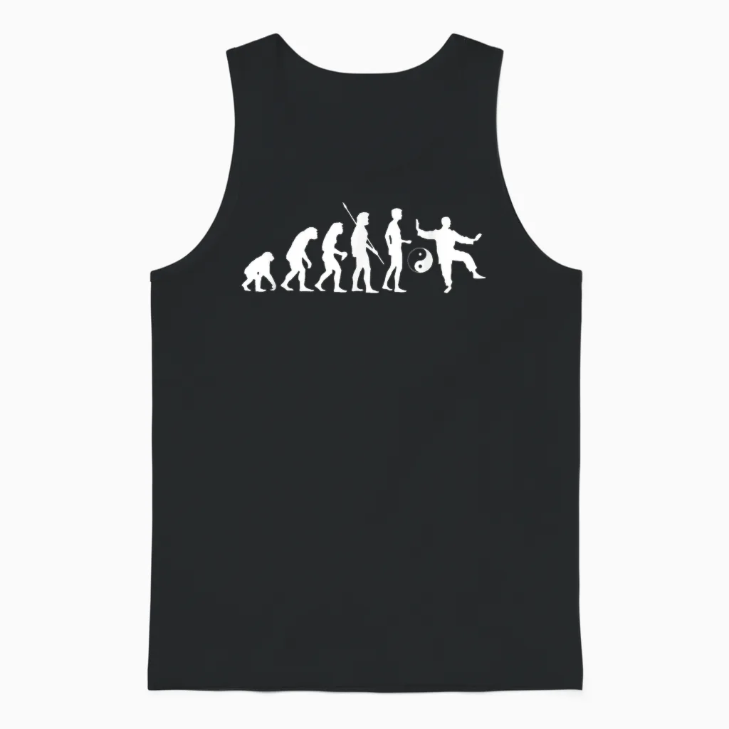 Evolution Tai Chi - Tai-Ji Qigong Quigong Tai Chi Chuan T-Shirt, Black Unisex Tank Top in Black
