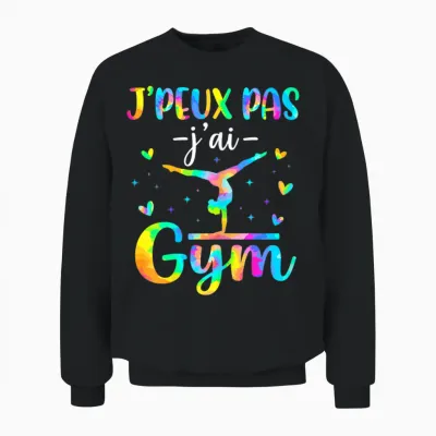 Je Peux Pas J'ai Gym Fille Gymnastique Rythmique Unisex Sweatshirt - Black
