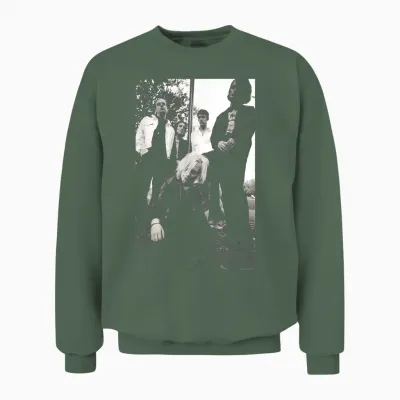 Radiohead Band Photoshoot by Andy Willsher Unisex Sweatshirt - Military Green