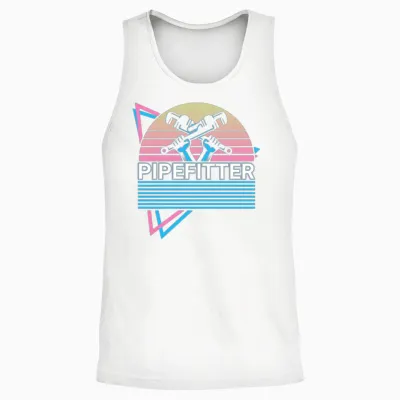 Pipefitter Pipe Fitter Retro Unisex Tank Top - White