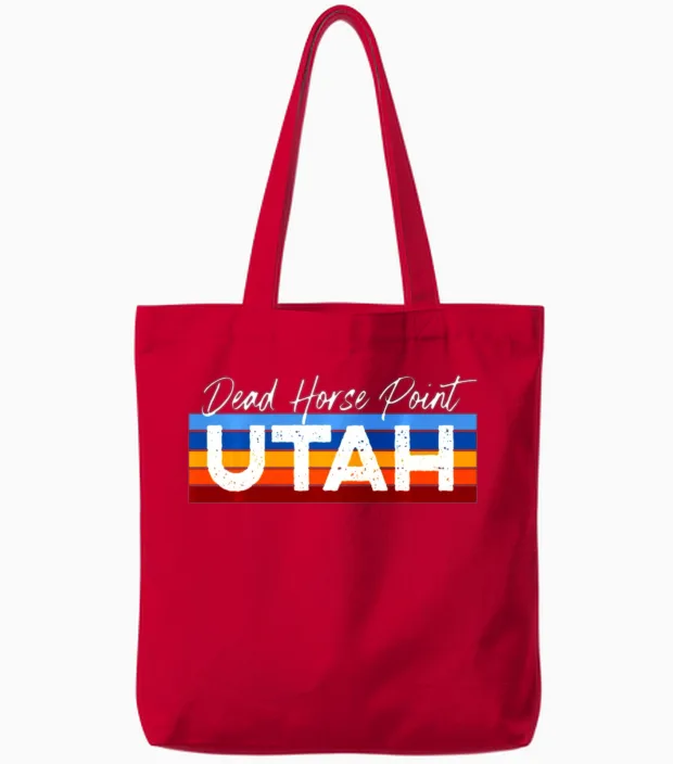 Dead Horse Lovers Tote Bags in Red