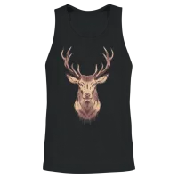 Deer Head — Wildlife Gift Unisex Tank Top - Black – 2