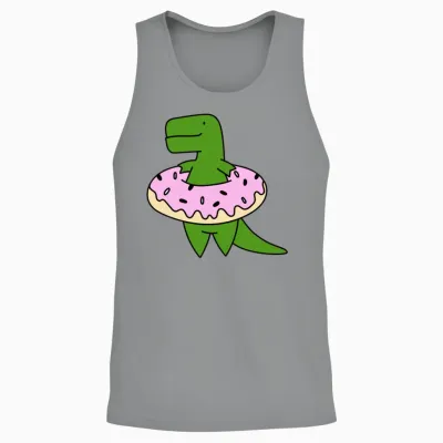 Funny Pizza Dinosaurus Unisex Tank Top - Sport Grey