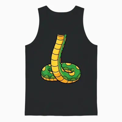 Snake Shirt Adult Men Women Children Green Body Snake Costume Unisex Tank Top - Black