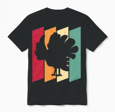 Thanksgiving Funny Unisex T-Shirt - Black