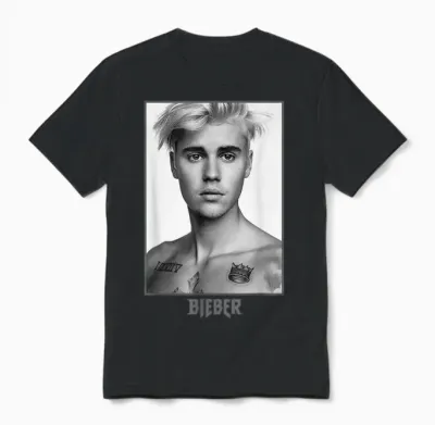 Justin Bieber Sorry Photo Unisex T-Shirt - Black