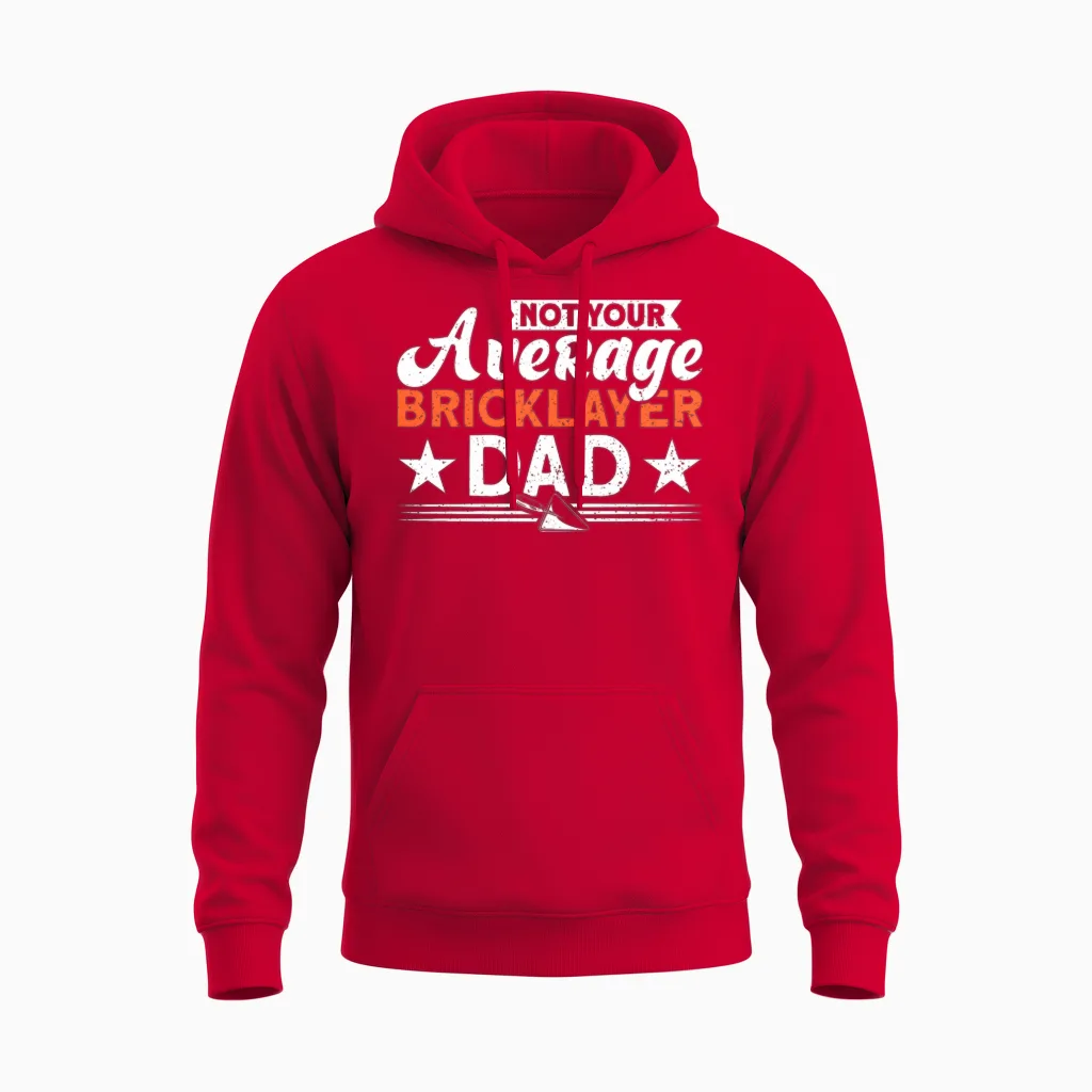 Bricklayer Brickmason Masonry Unisex Hoodie in Red