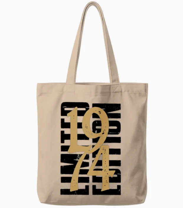 1974 Vintage 50th Birthday Tote Bags in Natural