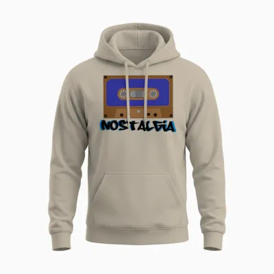 Retro Tape Cassette Unisex Hoodie - Sand