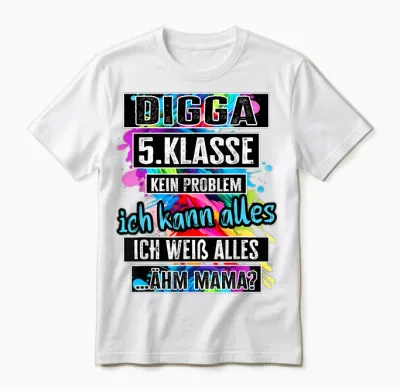 5. Klasse Schulwechsel Tschüss Grundschule Abschluss Unisex T-Shirt - White