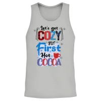 Cozy Winter Hot Cocoa Unisex Tank Top - Ash – 2