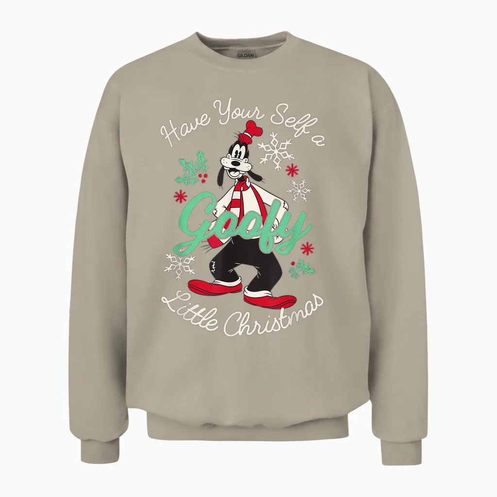 Disney Mickey and Friends Christmas Have a Goofy Christmas Unisex Sweatshirt - Sand