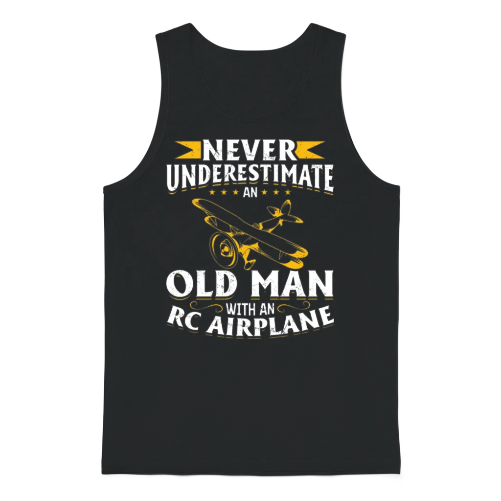Men Rc Aircraft Humor Dad Model Plane Pilot Unisex Tank Top - Black