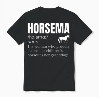 Horse Grandma Definition Unisex T-Shirt - Black