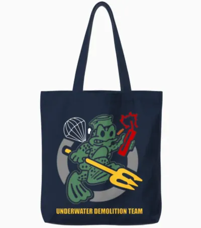 Udt Underwater Demolition Team Frogmen Tote Bags - Navy