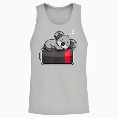 Cute Koala, Lazy Fashion, Loading, Humor, Gift, Fun Unisex Tank Top - Ash
