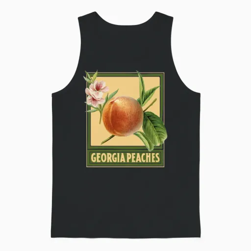 Georgia Peaches / Summer Design Unisex Tank Top in Black