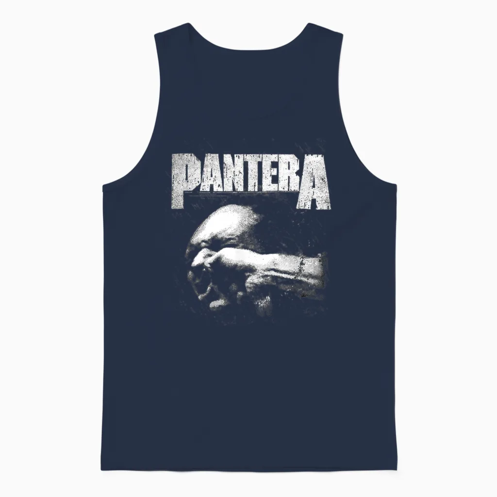 Officially Licensed Pantera Heavy Metal Band Music Fan Unisex Tank Top in Navy