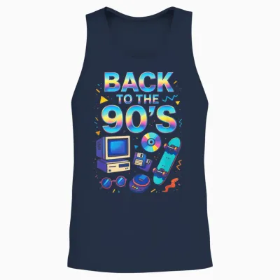 Back to the 90's - 90er Retro Mottoparty Party Unisex Tank Top - Navy