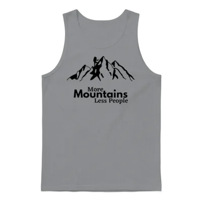 More Mountains Less People Hiking Unisex Tank Top - Sport Grey