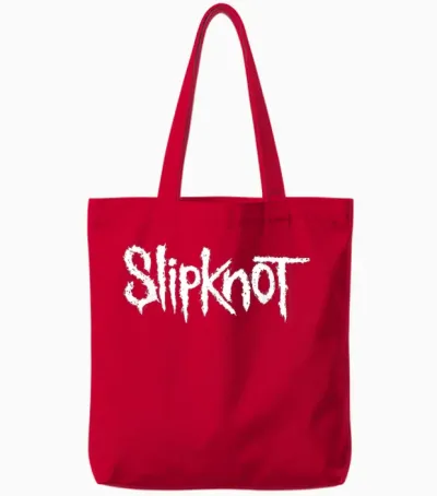 Slipknot Offizielles Logo T-Shirt - Herren, Unisex Kinder - Schwarz - Kurzarm - S - Klassische Passform - Einfarbig - Musik - Band-Fans, Klassisch, Unisex Tote Bags - Red