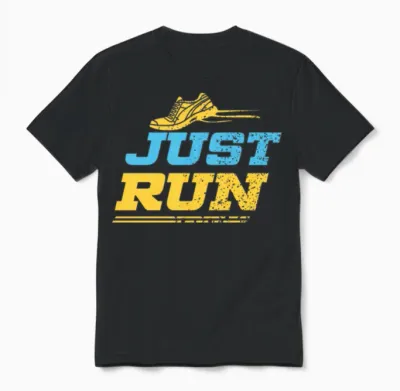 Just Run - Cross Country Unisex T-Shirt - Black