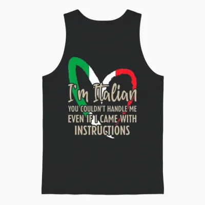 Funny Italian Sayings Im Italian Unisex Tank Top - Black