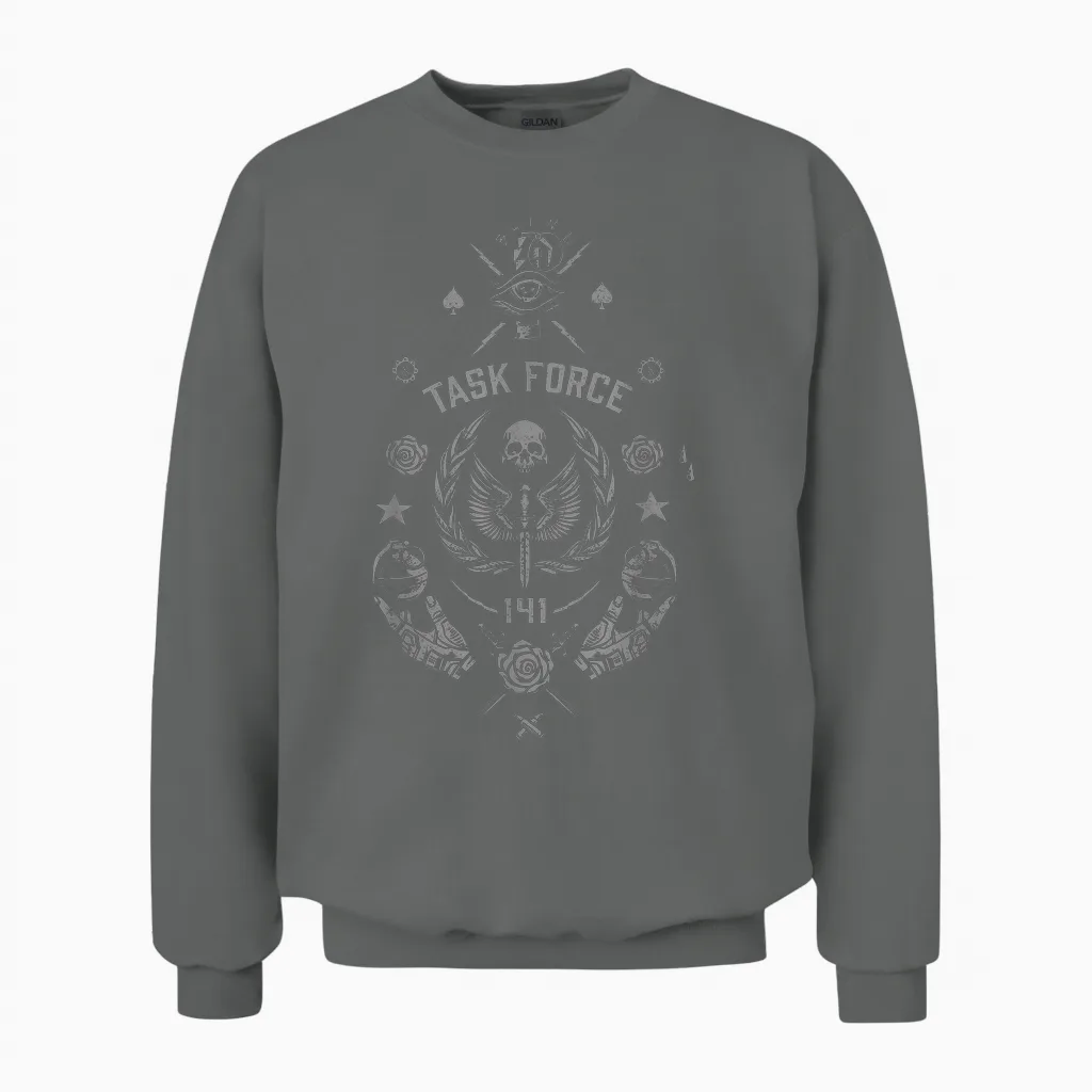 Call of Duty: Modern Warfare 2 Task Force 141 Retro Logo Unisex Sweatshirt in Graphite Heather