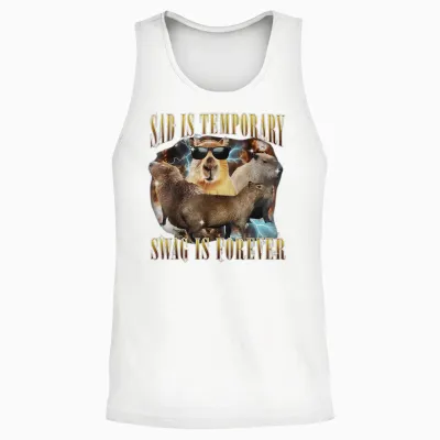 Traurig Ist Temporär Swag Is Forever Capybaras Vintage 90er Unisex Tank Top - White