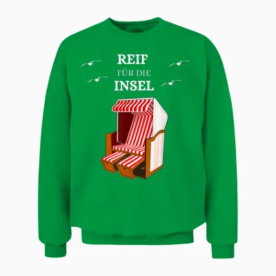 Strandkorb Spruch Nordsee Sylt Ostsee Strand Norderney Unisex Sweatshirt - Irish Green