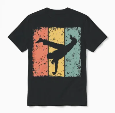 Capoeira Retro Unisex T-Shirt - Black
