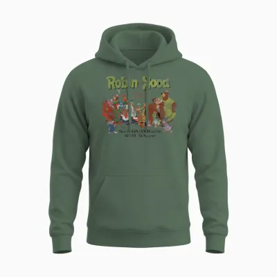 Robin Hood Retro Movie Unisex Hoodie - Military Green