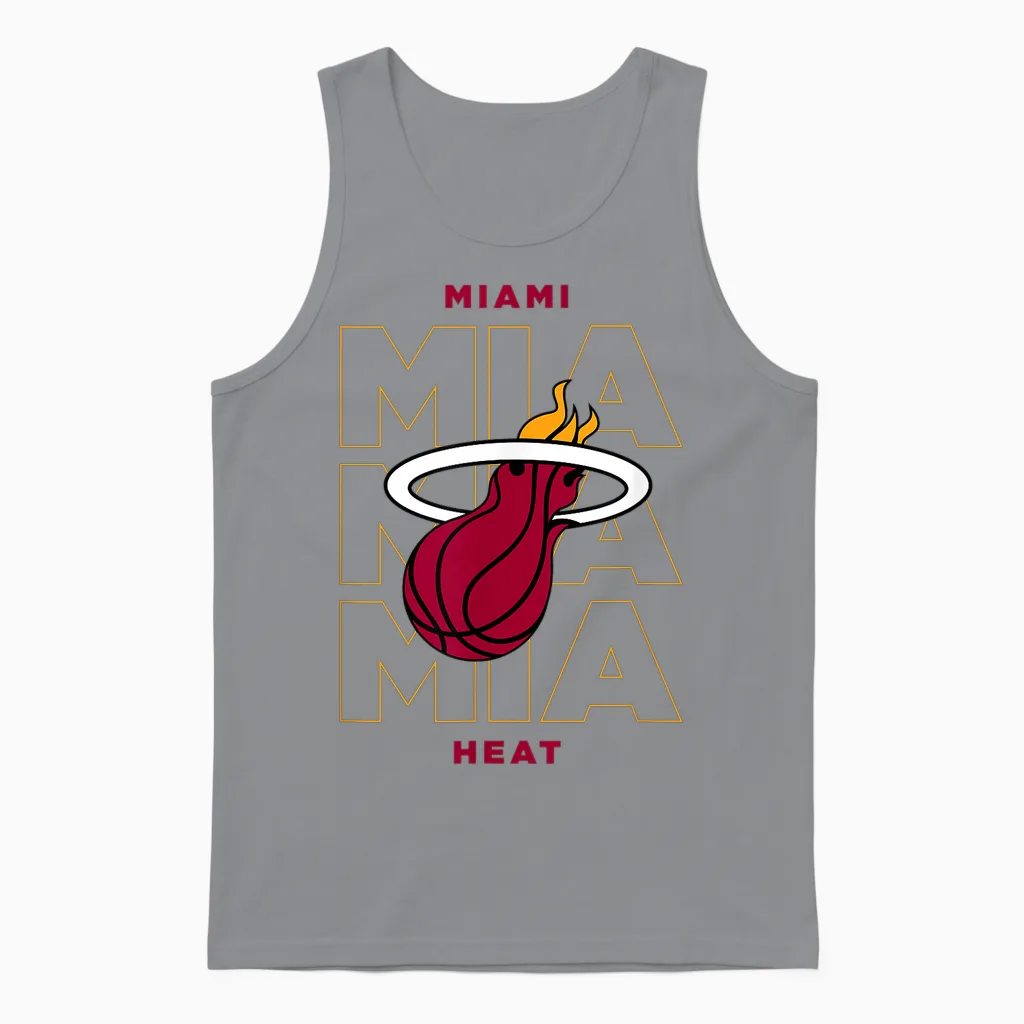Nba - Miami Heat Stacked City Logo Unisex Tank Top in Sport Grey