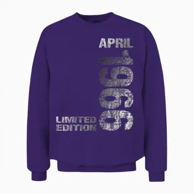 Limited Edition April 1966 Mann Frau 60. Geburtstag Unisex Sweatshirt - Purple