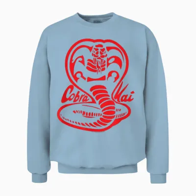 Cobra Kai Red Cobra Logo Tv Show Unisex Sweatshirt - Light Blue