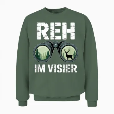Reh Im Visier Hirsch Jäger Jagd Jagen Unisex Sweatshirt - Military Green