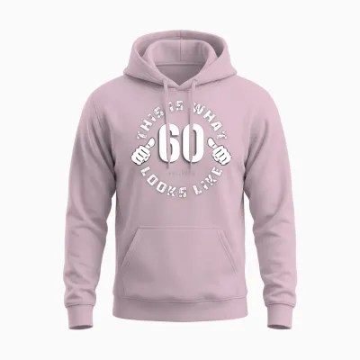 60 Year Old Birthday Design for Men Born in 1965 Unisex Hoodie - Light Pink