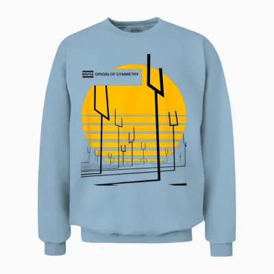 Muse Symmetry Dot T-Shirt, White, S Unisex Sweatshirt - Light Blue