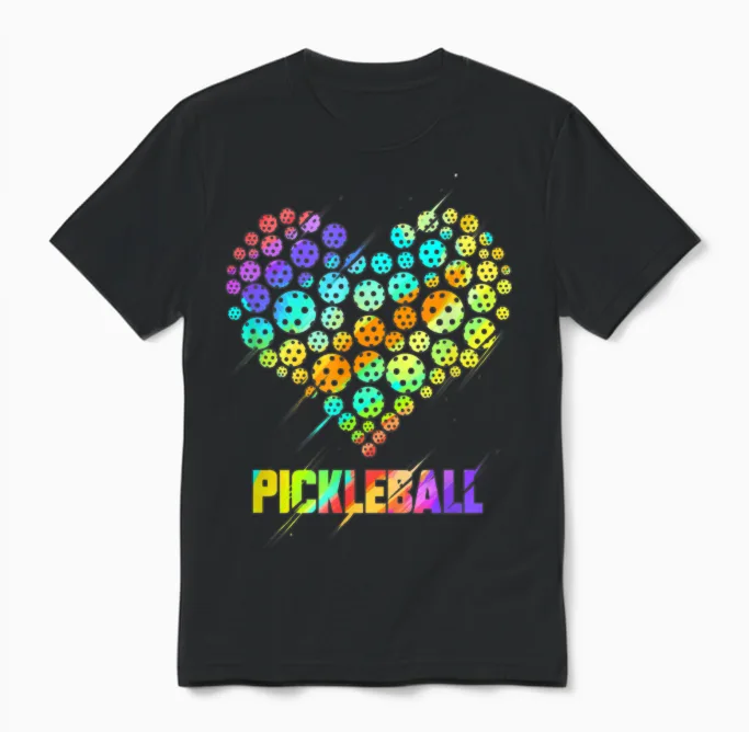 Funny Pickleball Unisex T-Shirt in Black
