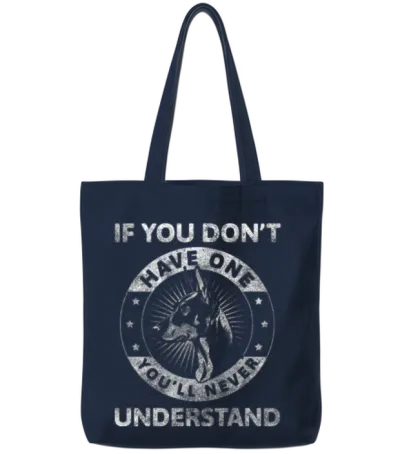 Fighting Dog Dog Guard Dog School Tote Bags - Navy